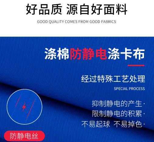 蘇州耐酸堿防靜電工作服