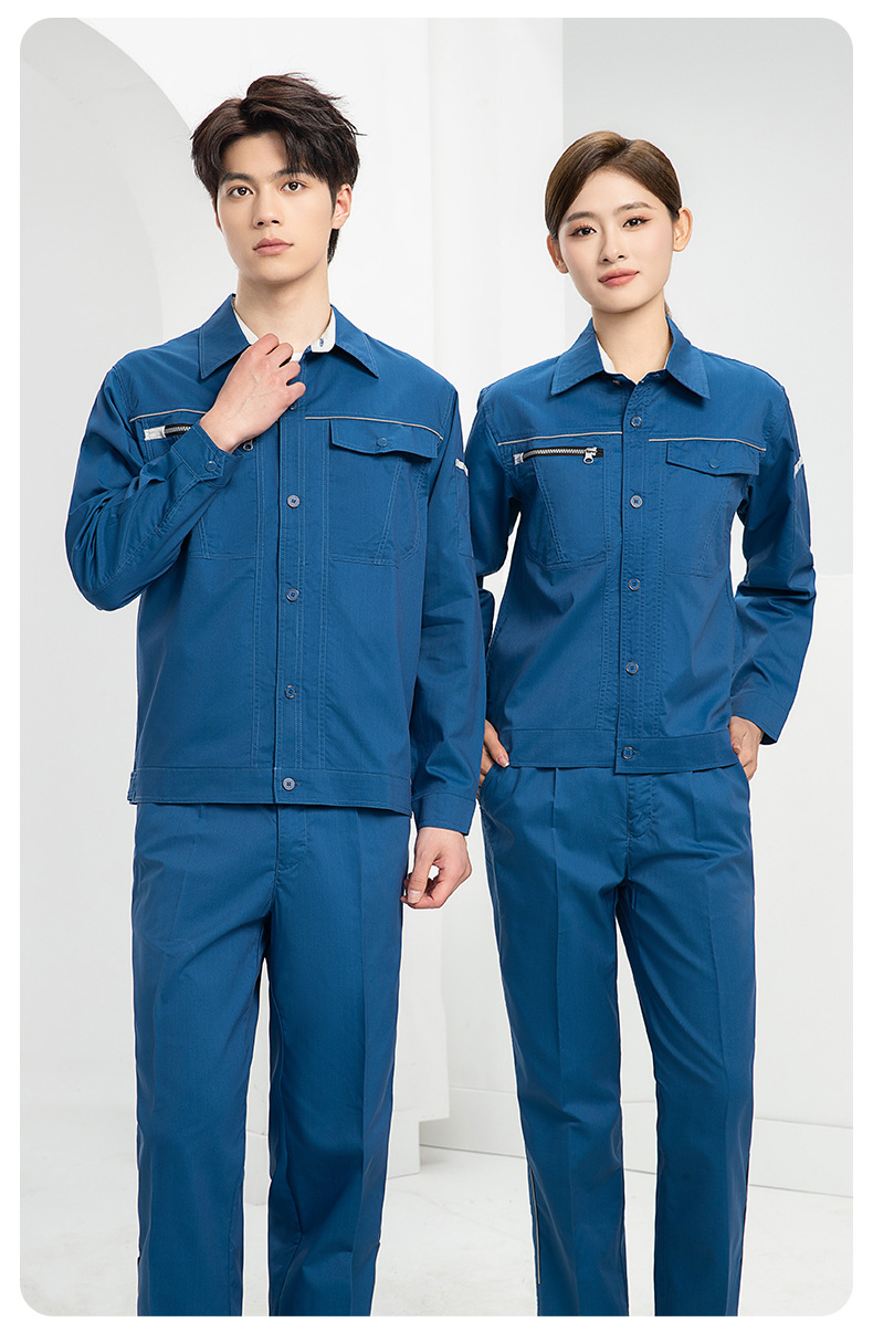 DL235D 夏季短袖高端工作服男薄款吸濕排汗工裝汽修車間工廠勞保服定制(圖20)