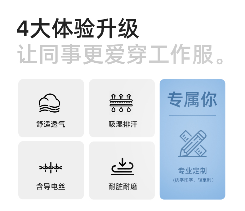 DL235X 高端夏季薄款長袖工作服定制印字薄款耐磨汽修工廠電焊車間勞保服(圖2)