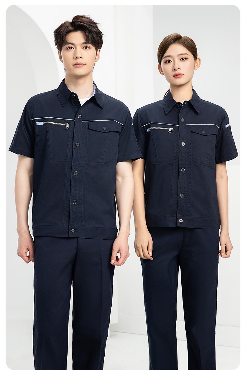 DL235X 高端夏季薄款長袖工作服定制印字薄款耐磨汽修工廠電焊車間勞保服(圖15)