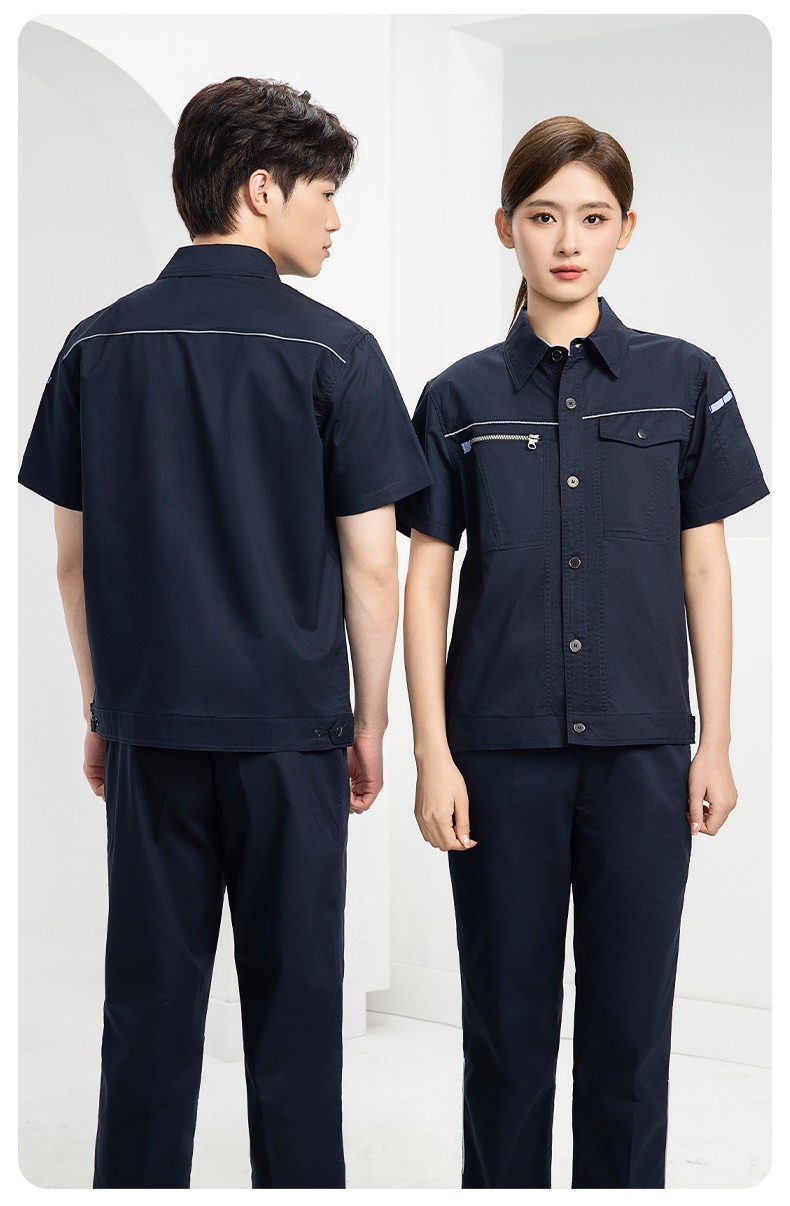 DL235X 高端夏季薄款長袖工作服定制印字薄款耐磨汽修工廠電焊車間勞保服(圖16)