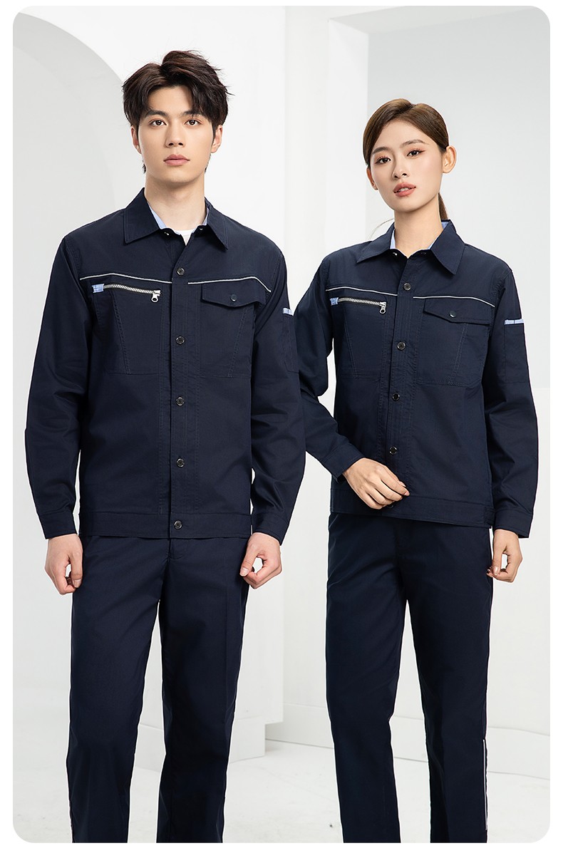 DL235X 高端夏季薄款長袖工作服定制印字薄款耐磨汽修工廠電焊車間勞保服(圖17)