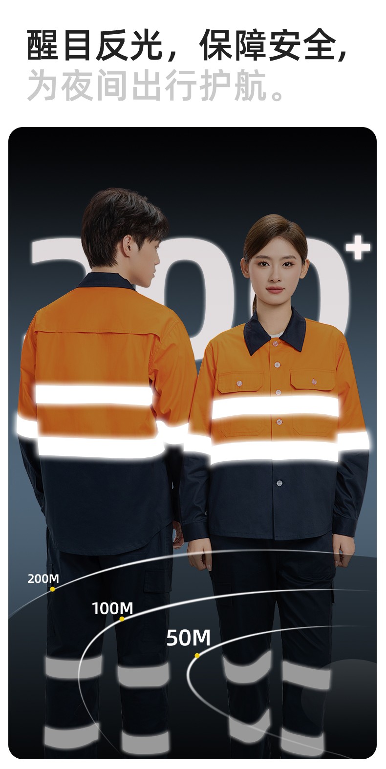 WQ2119X 夏季薄款反光條工作服印LOGO透氣車間廠服拉鏈款立領(lǐng)工裝外貿(mào)(圖7)