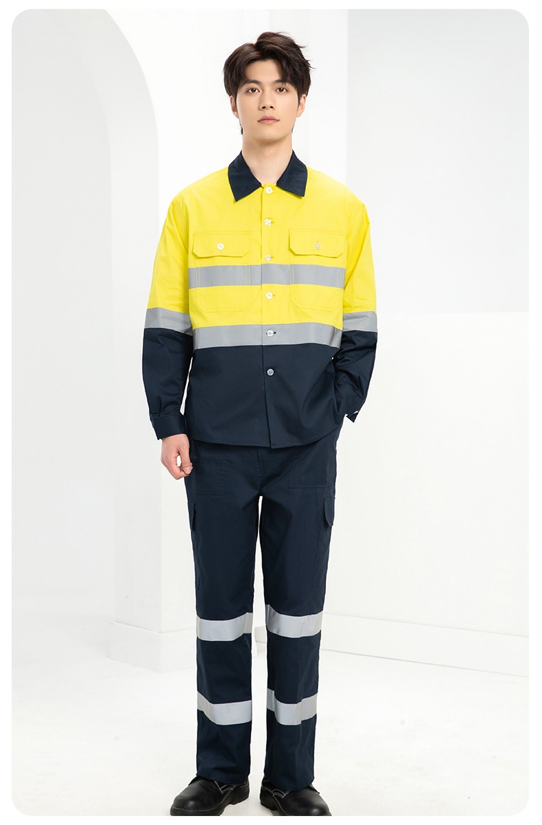 WQ2119X 夏季薄款反光條工作服印LOGO透氣車間廠服拉鏈款立領(lǐng)工裝外貿(mào)(圖14)