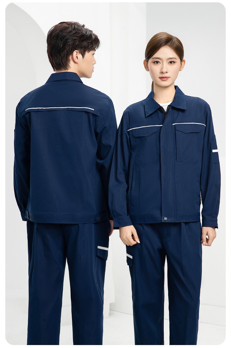 DM242X 夏季長袖工作服男套裝耐磨工廠車間廠服建筑施工勞保服汽修服定制(圖21)