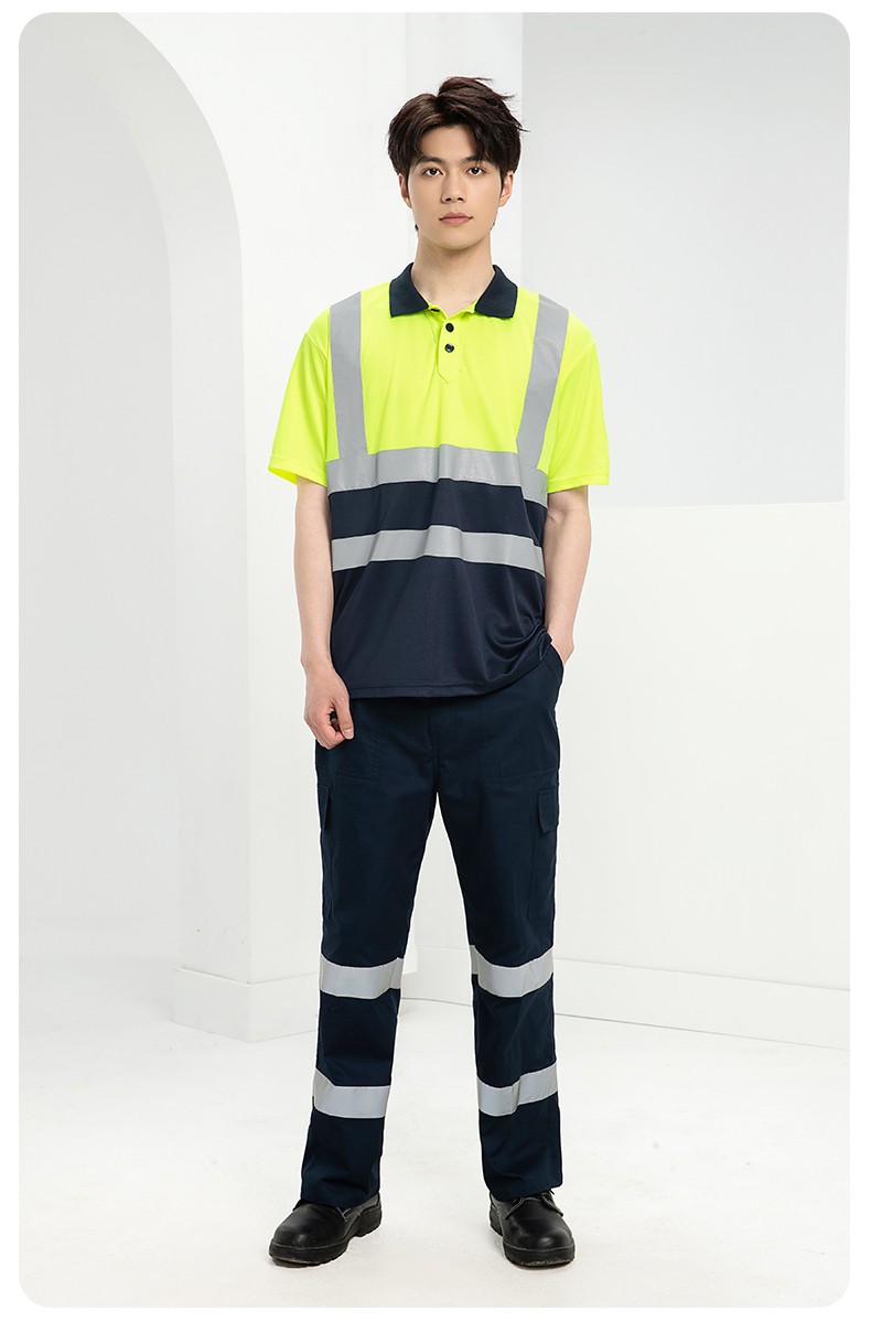 SG2119X 夏季速干長(zhǎng)袖工服反光條薄款透氣POLO文化衫車間機(jī)修工裝(圖16)