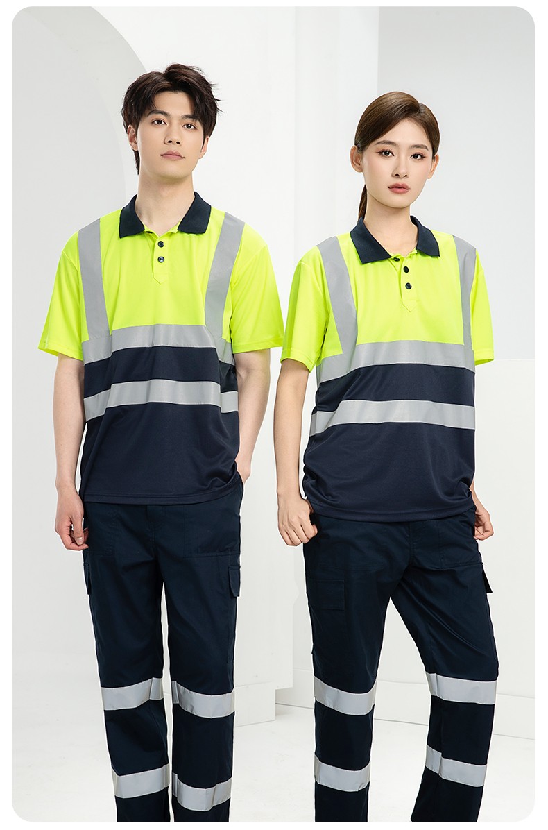 SG2119X 夏季速干長(zhǎng)袖工服反光條薄款透氣POLO文化衫車間機(jī)修工裝(圖17)