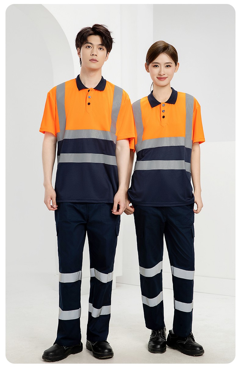 SG2119X 夏季速干長(zhǎng)袖工服反光條薄款透氣POLO文化衫車間機(jī)修工裝(圖21)