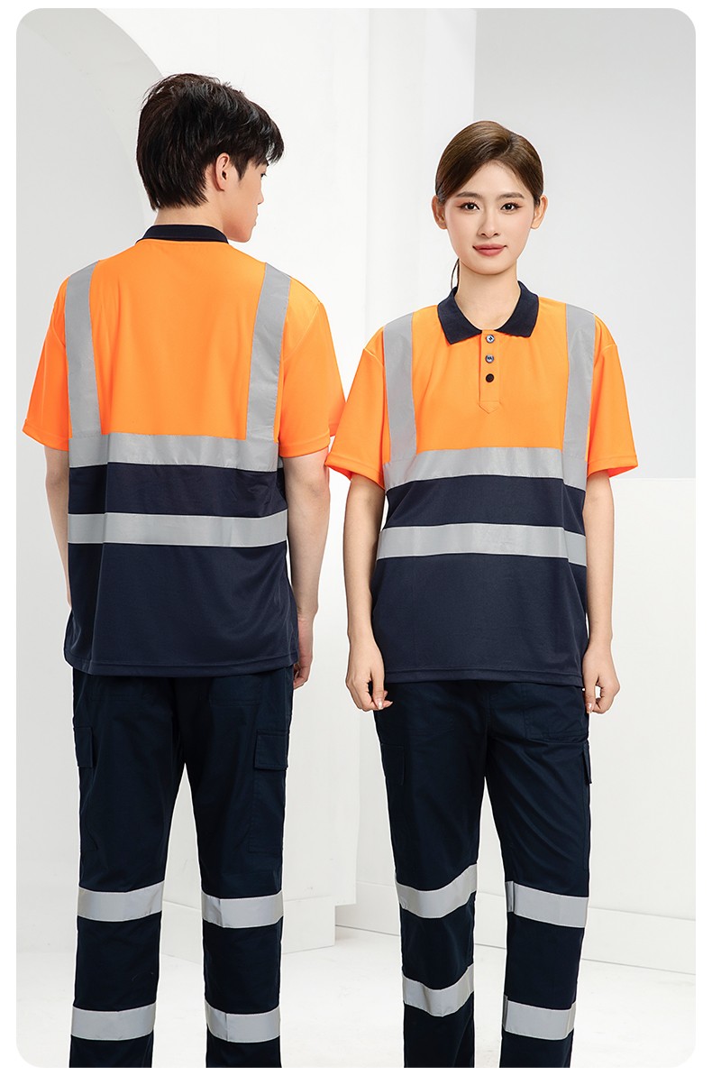 SG2119X 夏季速干長(zhǎng)袖工服反光條薄款透氣POLO文化衫車間機(jī)修工裝(圖23)