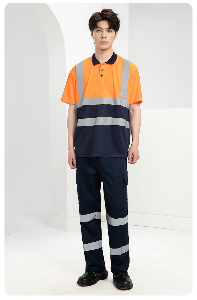 SG2119X 夏季速干長(zhǎng)袖工服反光條薄款透氣POLO文化衫車間機(jī)修工裝(圖22)