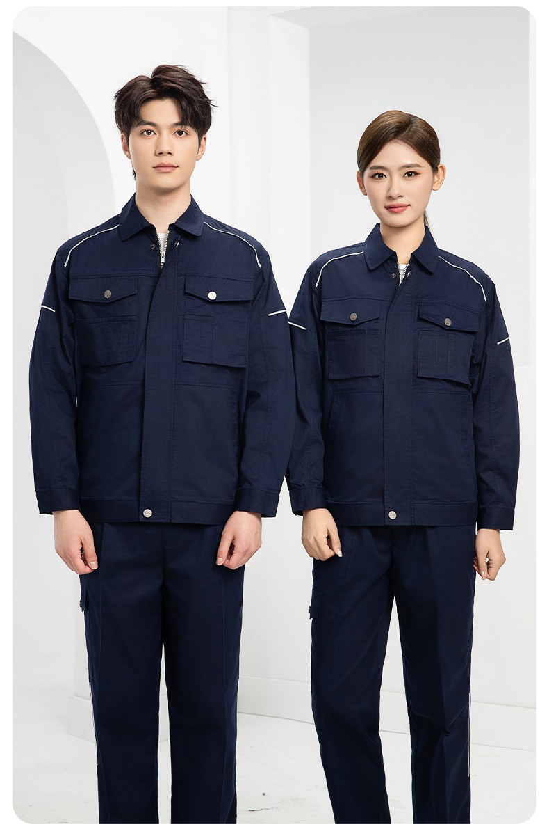 DM2315X 夏季工作服長袖透氣吸濕排汗薄款套裝勞保服建筑工程服上衣定制(圖17)