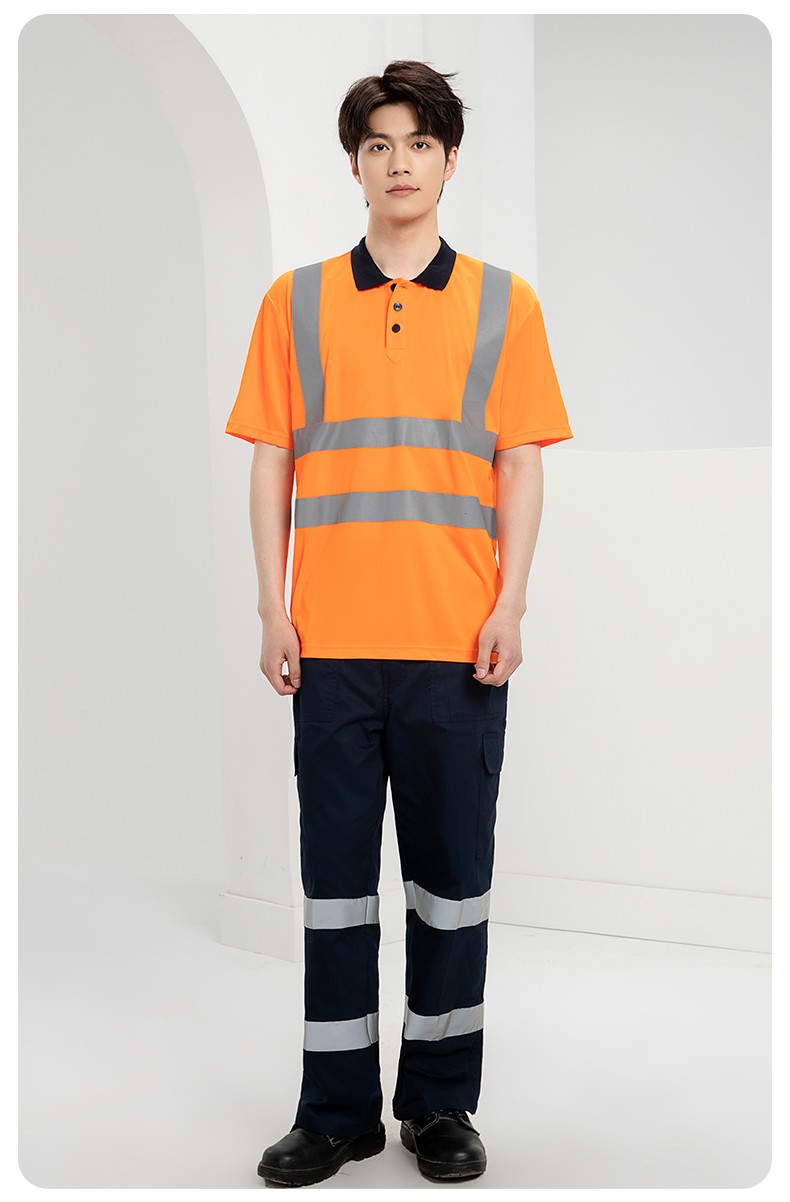 SG2120D 夏季速干工作服加油站汽修POLO文化衫拼色薄款透氣印LOGO工裝(圖18)