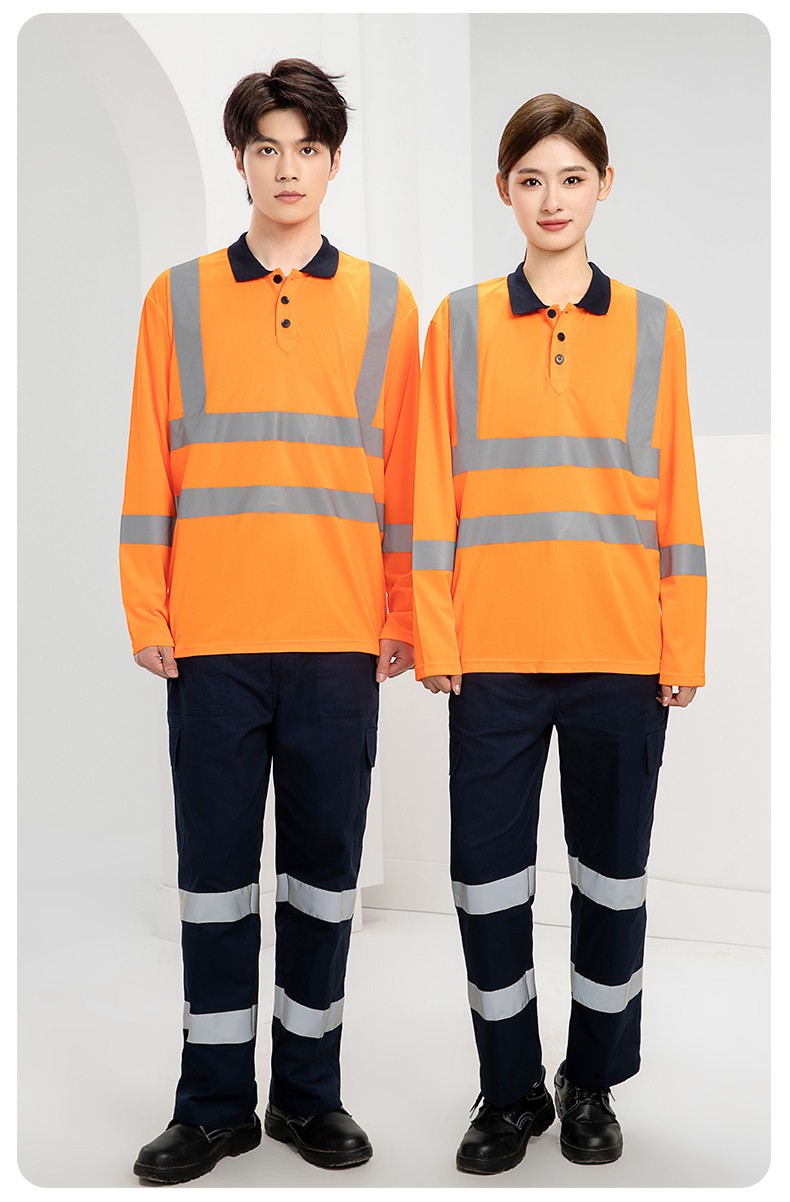 SG2120D 夏季速干工作服加油站汽修POLO文化衫拼色薄款透氣印LOGO工裝(圖21)