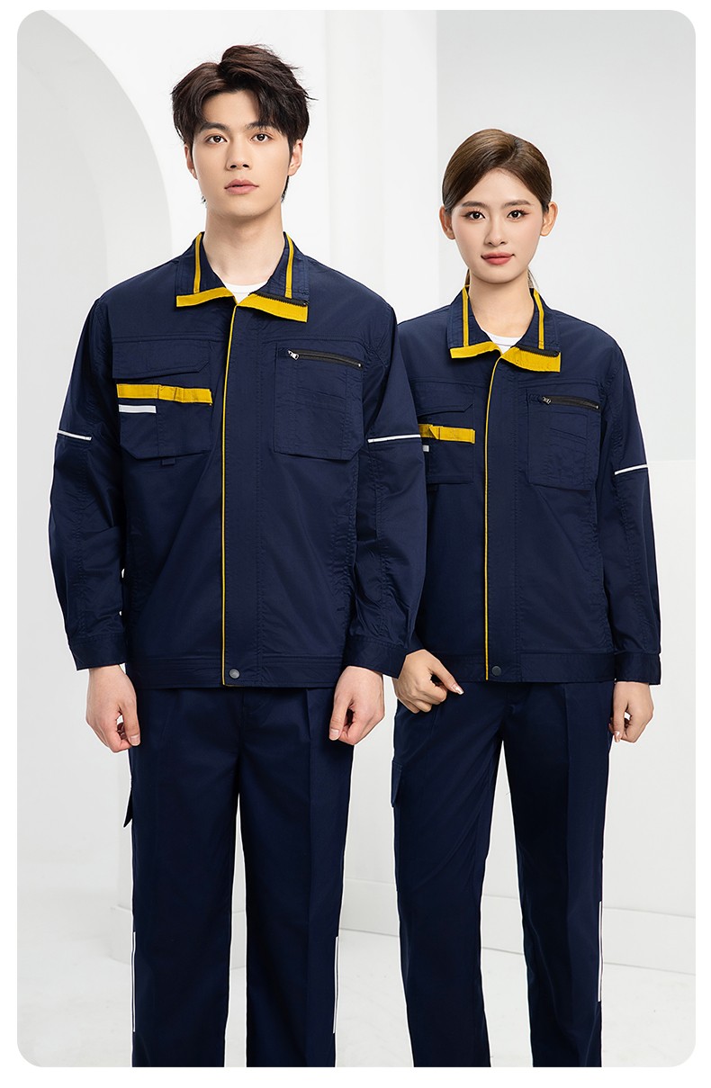 DM2316X 夏季長袖工作服套裝薄款透氣廠服工廠建筑勞保服車間機修服定制(圖19)