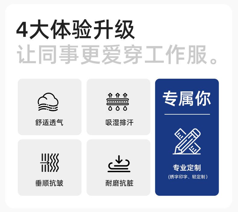 DM2312 海源春秋拼色工作服男印字LOGO加固耐磨勞保服工廠車間工裝機修服(圖2)