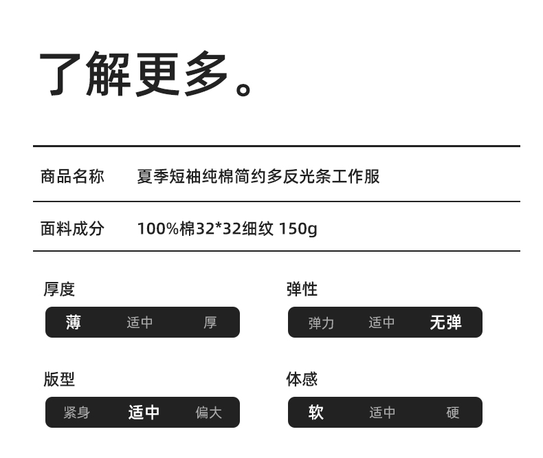 QM2091D 夏季工作服套裝男純棉長短袖薄款反光海油工程工裝機電焊工勞保服(圖8)