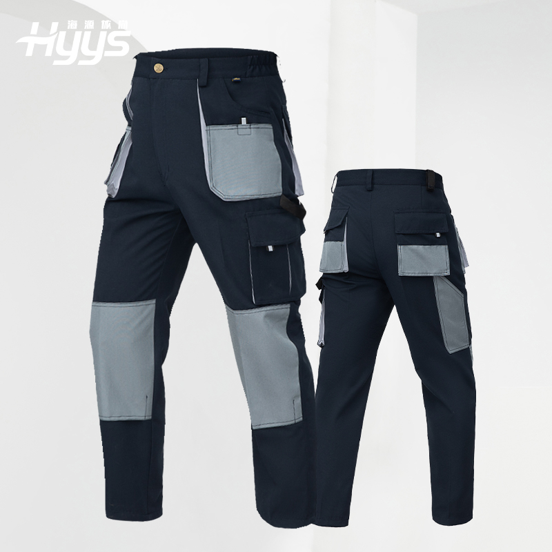 WF288 跨境勞保工裝褲男耐磨多口袋大兜多兜工作褲汽修電工外貿出口褲子