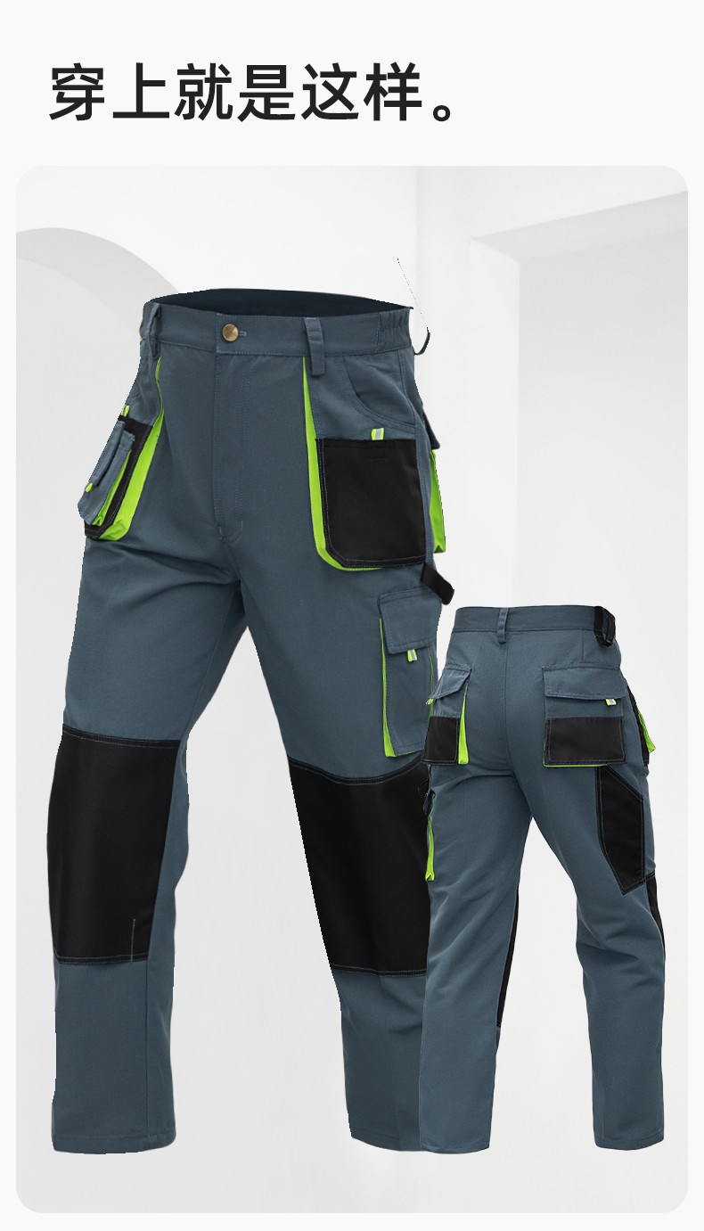 WF288 跨境勞保工裝褲男耐磨多口袋大兜多兜工作褲汽修電工外貿(mào)出口褲子(圖11)