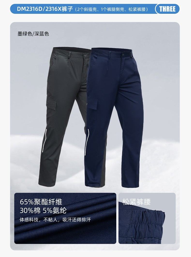 WQ2119X 夏季薄款純棉反光條勞保工裝褲男建筑工地寬松多兜多口袋大兜工作服褲子(圖14)