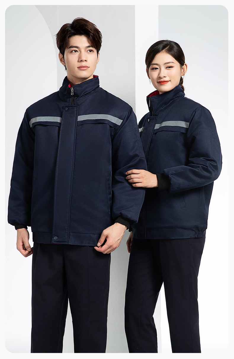 DM13-10YT 冬季工作服棉衣定制男加厚保暖夾克棉襖工廠冷庫車間防寒棉上衣(圖13)