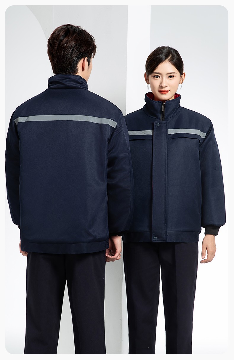 DM13-10YT 冬季工作服棉衣定制男加厚保暖夾克棉襖工廠冷庫車間防寒棉上衣(圖14)
