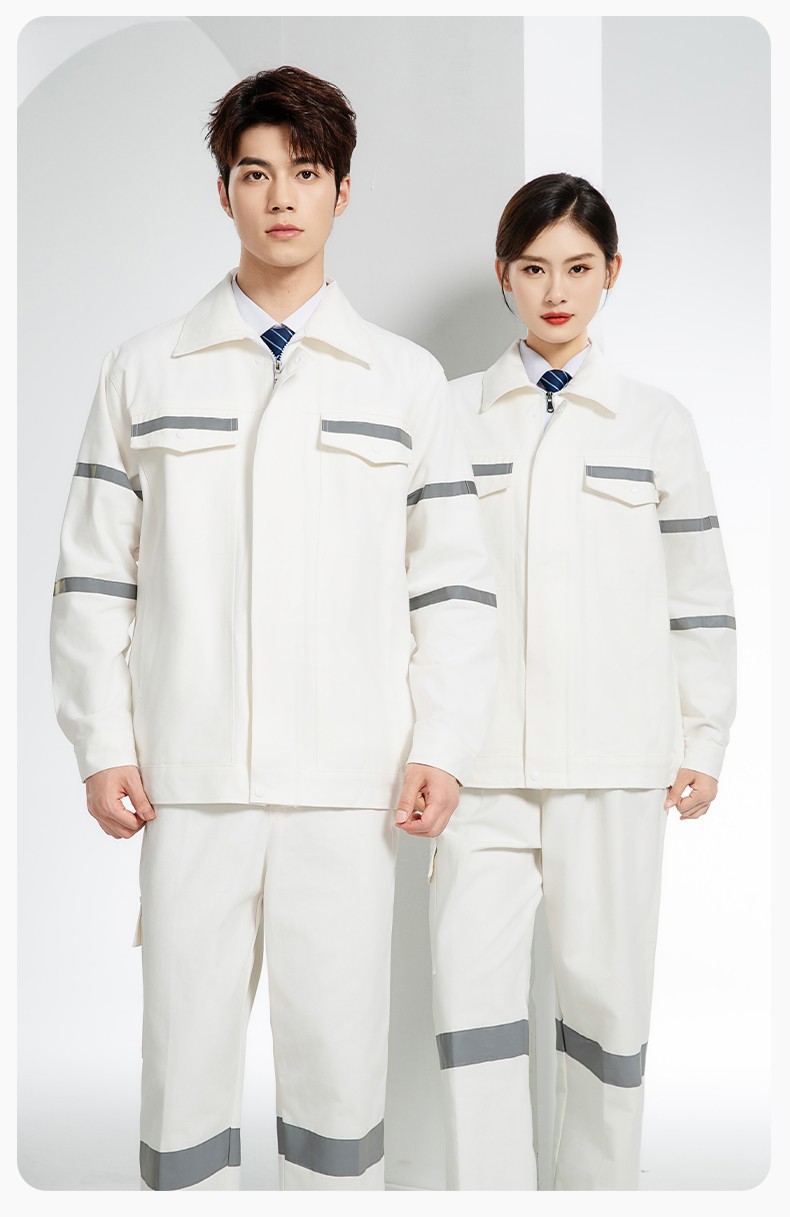 QM20137 純棉中海油勞保工作服套裝男女褲子加厚防燙耐磨耐臟電焊專用(圖16)