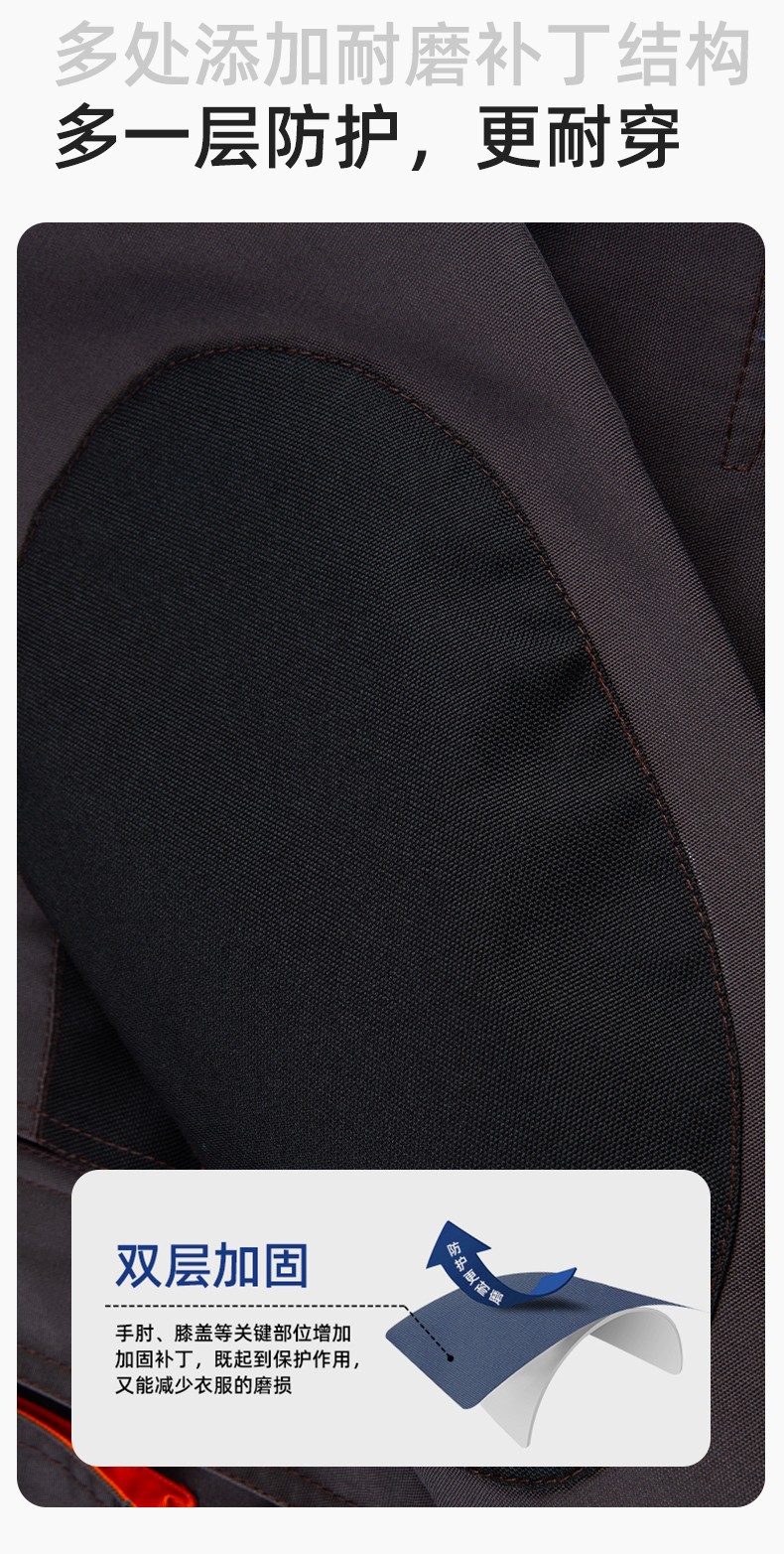 WD2118 跨境立體大兜工作服套裝定制歐美多口袋多兜工裝褲外貿出口勞保服(圖4)