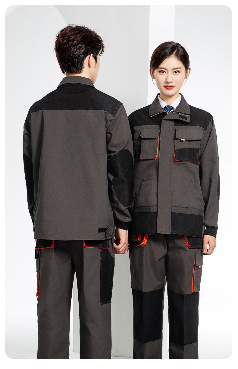 WD2118 跨境立體大兜工作服套裝定制歐美多口袋多兜工裝褲外貿出口勞保服(圖15)