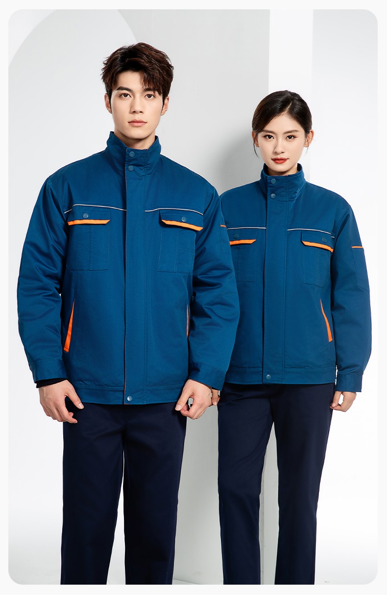 JC-102M 冬季工作服夾克棉衣定制男加絨加厚維修廠勞保服冷庫棉襖套裝防寒(圖16)