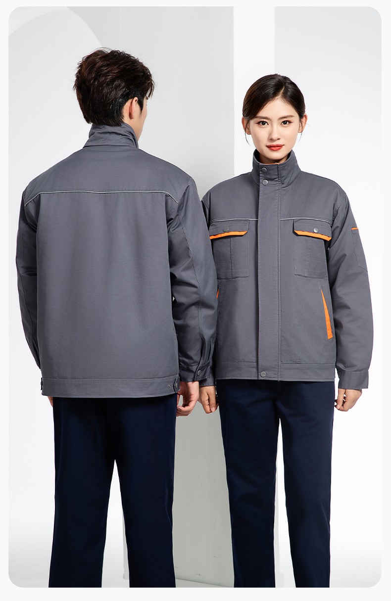 JC-102M 冬季工作服夾克棉衣定制男加絨加厚維修廠勞保服冷庫棉襖套裝防寒(圖21)