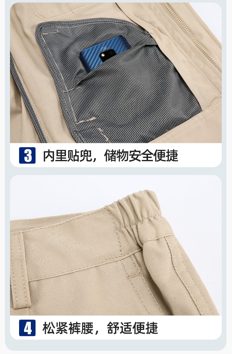 RD-608JS 秋冬電網純棉工作服套裝定制男電焊電工勞保電力服耐磨加厚印繡字(圖9)