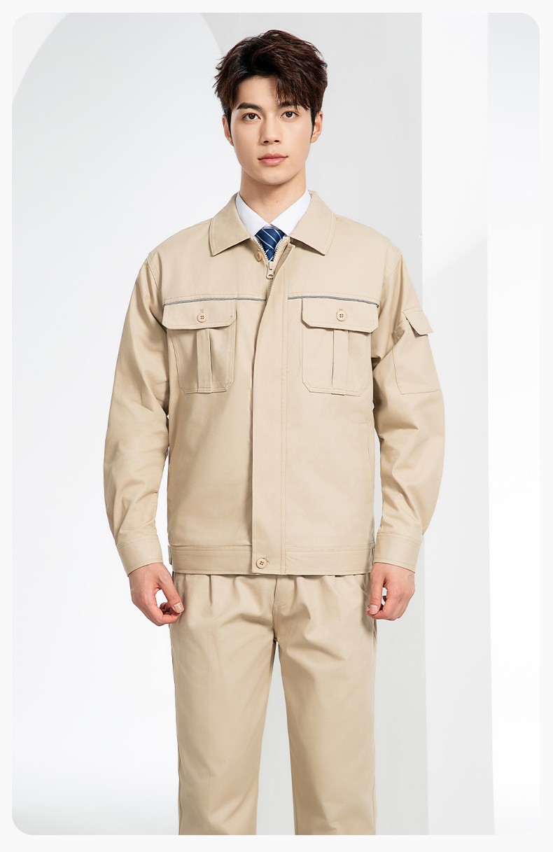 RD-608JS 秋冬電網純棉工作服套裝定制男電焊電工勞保電力服耐磨加厚印繡字(圖14)