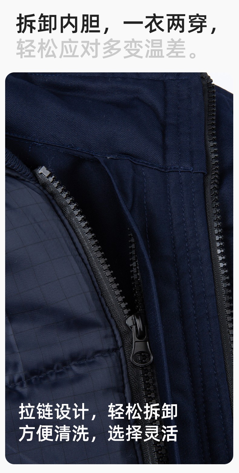 YM-20901 冬季工作服棉衣定制加厚防靜電棉服勞保服加絨耐磨冬裝勞保服棉襖(圖7)