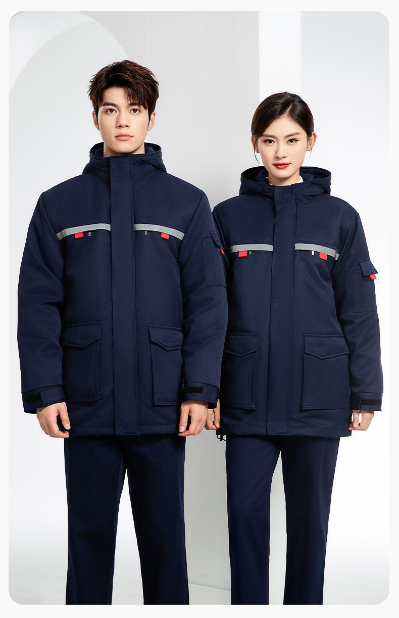 JC-S011 冬季可拆卸工作服棉衣定制供電公司保暖棉襖加厚加絨勞保服防寒服(圖17)