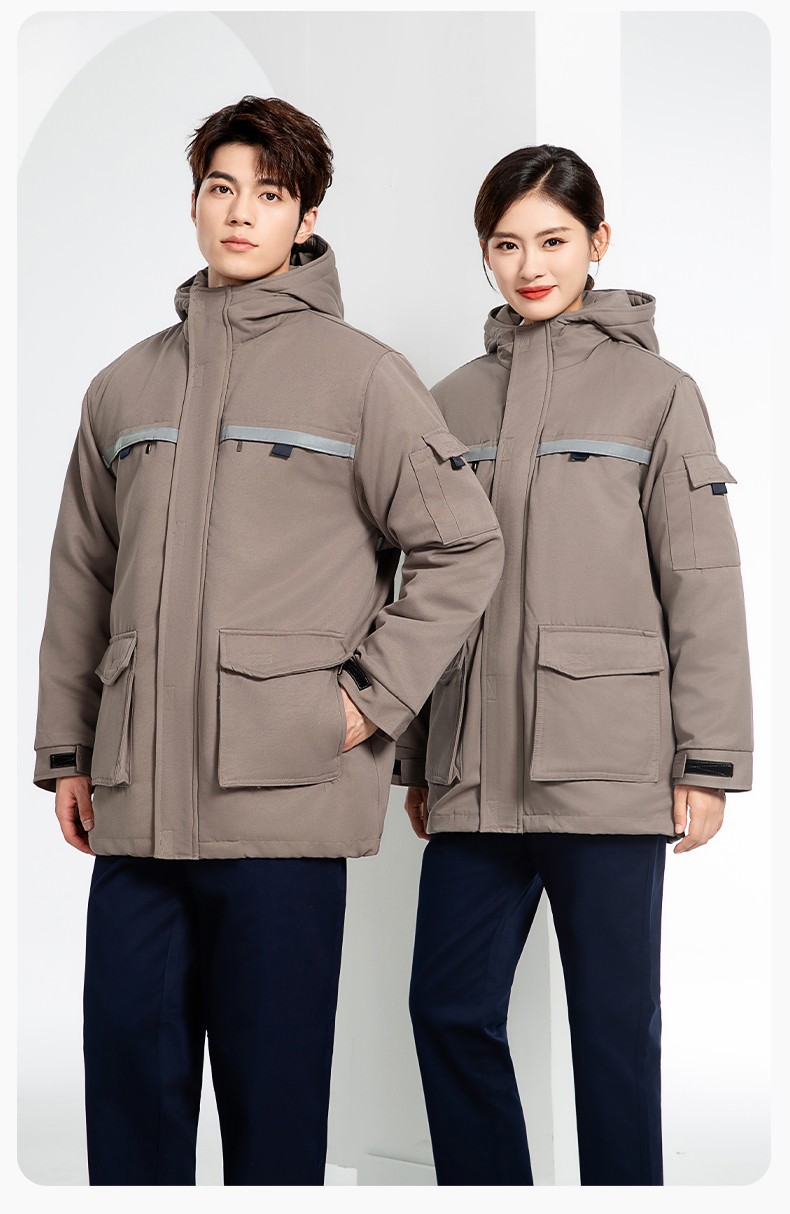 JC-S011 冬季可拆卸工作服棉衣定制供電公司保暖棉襖加厚加絨勞保服防寒服(圖19)