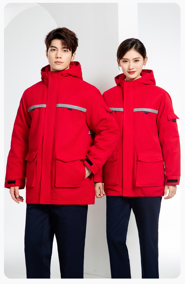 JC-S011 冬季可拆卸工作服棉衣定制供電公司保暖棉襖加厚加絨勞保服防寒服(圖20)