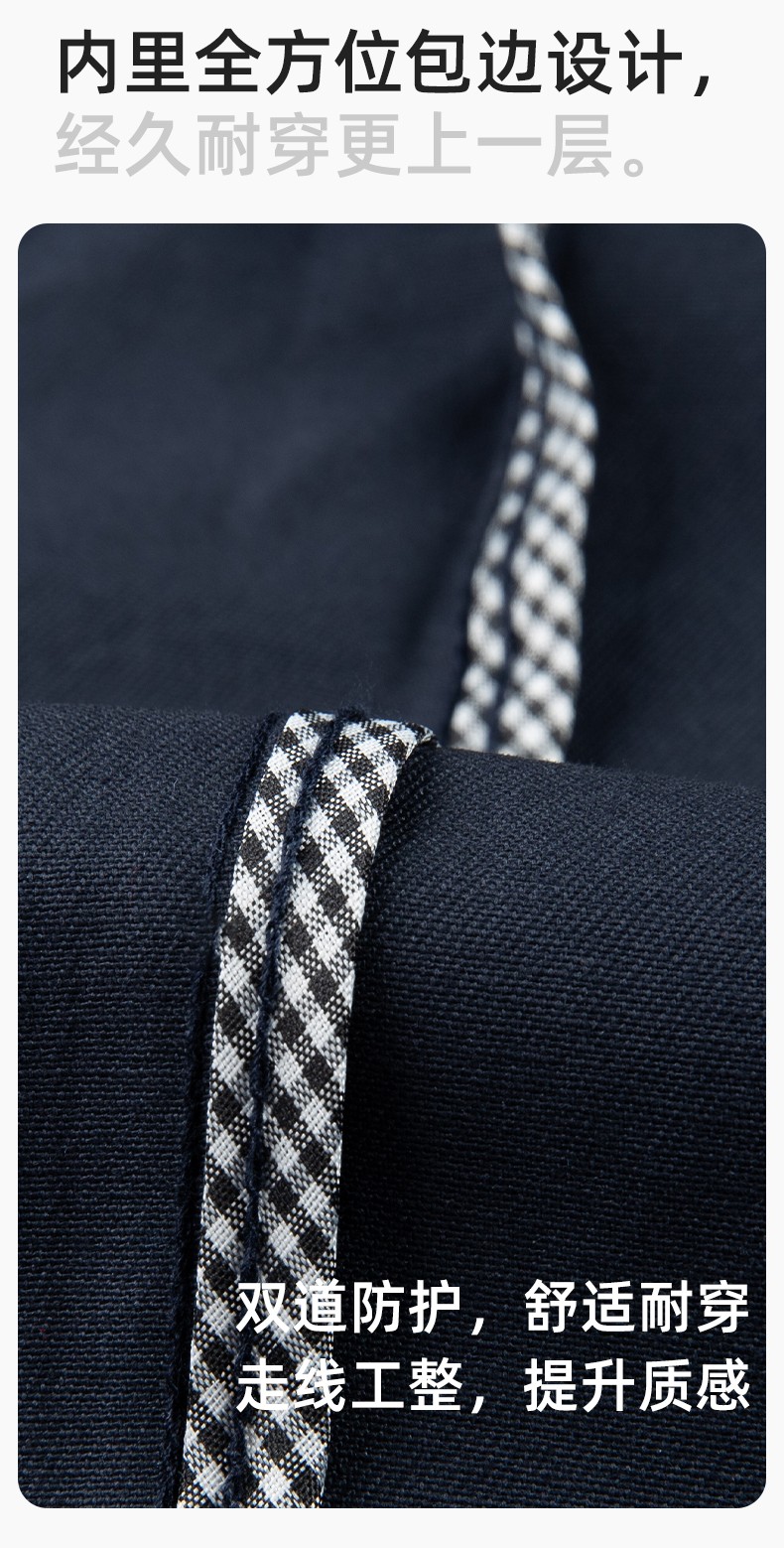 BF-802 春秋純棉反光條勞保工作服套裝耐磨防燙電焊干活工裝定制(圖5)