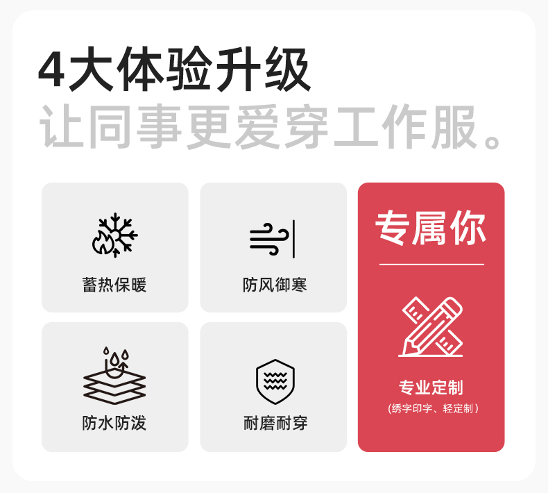 RH-60967 冬季三合一羽絨內膽沖鋒衣防風防雨保暖鎖溫登山騎行服定制(圖2)