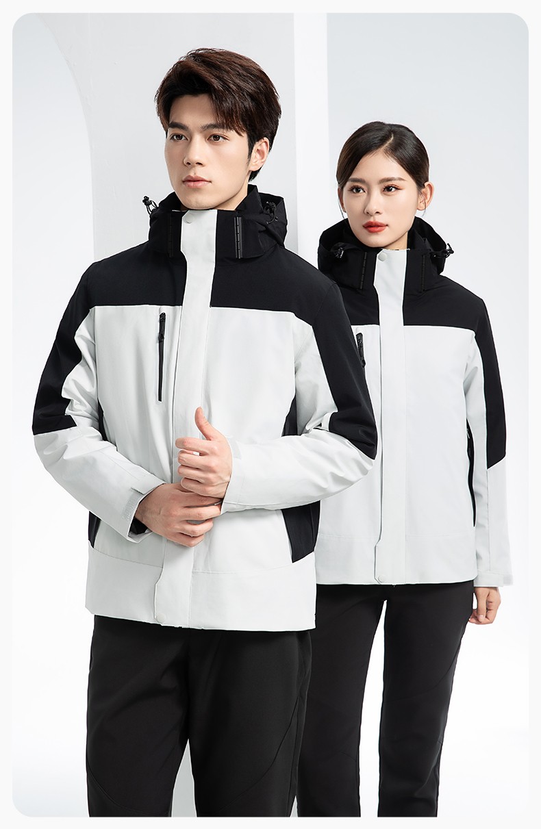 RH-60967 冬季三合一羽絨內膽沖鋒衣防風防雨保暖鎖溫登山騎行服定制(圖14)