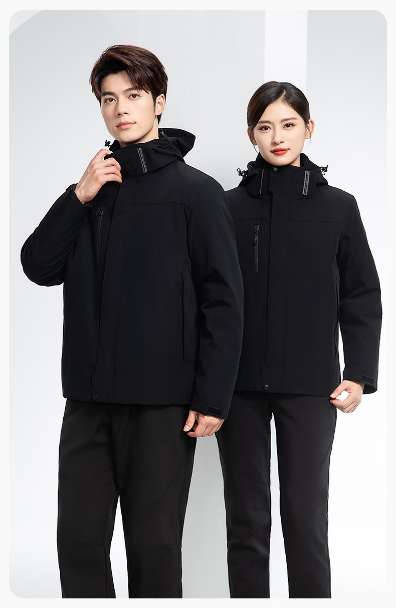 RH-60967 冬季三合一羽絨內膽沖鋒衣防風防雨保暖鎖溫登山騎行服定制(圖16)