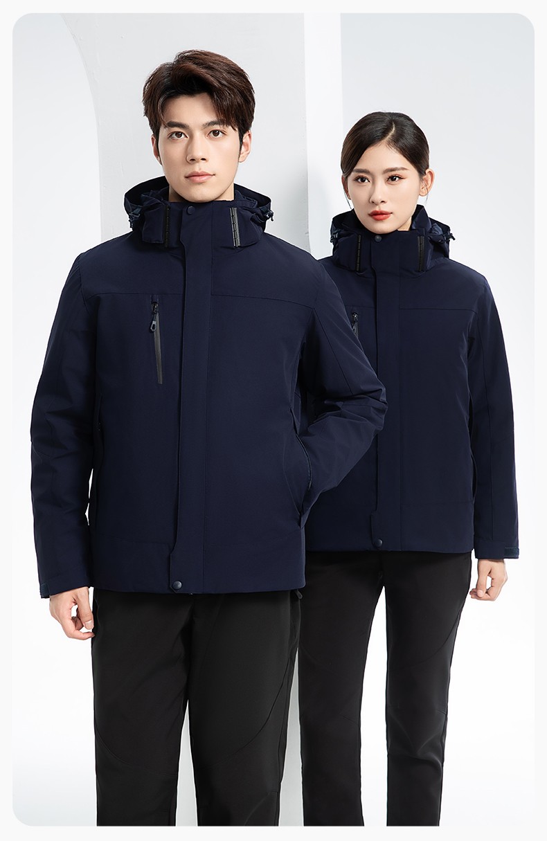 RH-60967 冬季三合一羽絨內膽沖鋒衣防風防雨保暖鎖溫登山騎行服定制(圖19)