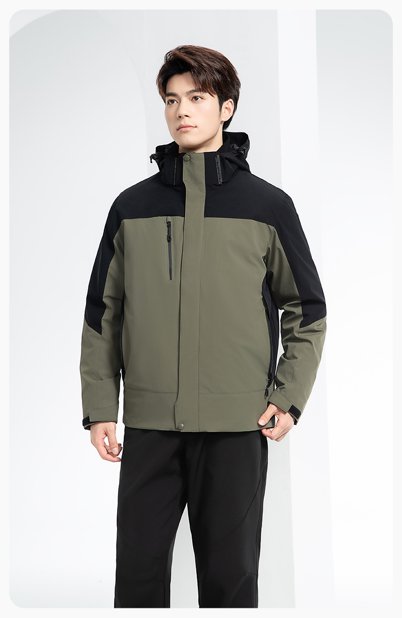 RH-60967 冬季三合一羽絨內膽沖鋒衣防風防雨保暖鎖溫登山騎行服定制(圖17)