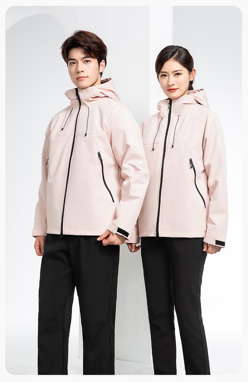 SL-9077 冬季可拆卸沖鋒衣工作服防風防水保暖工裝企業學校工廠團體服定制(圖13)
