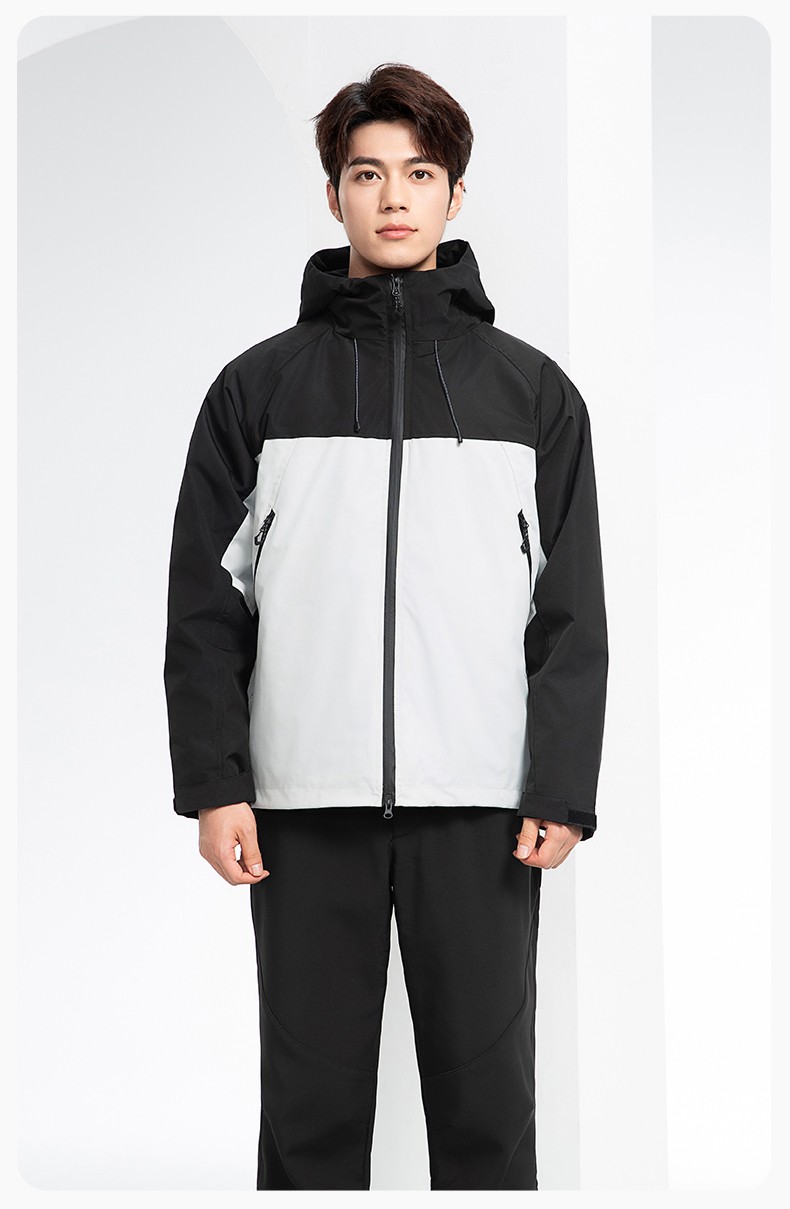 SL-9077 冬季可拆卸沖鋒衣工作服防風防水保暖工裝企業學校工廠團體服定制(圖18)