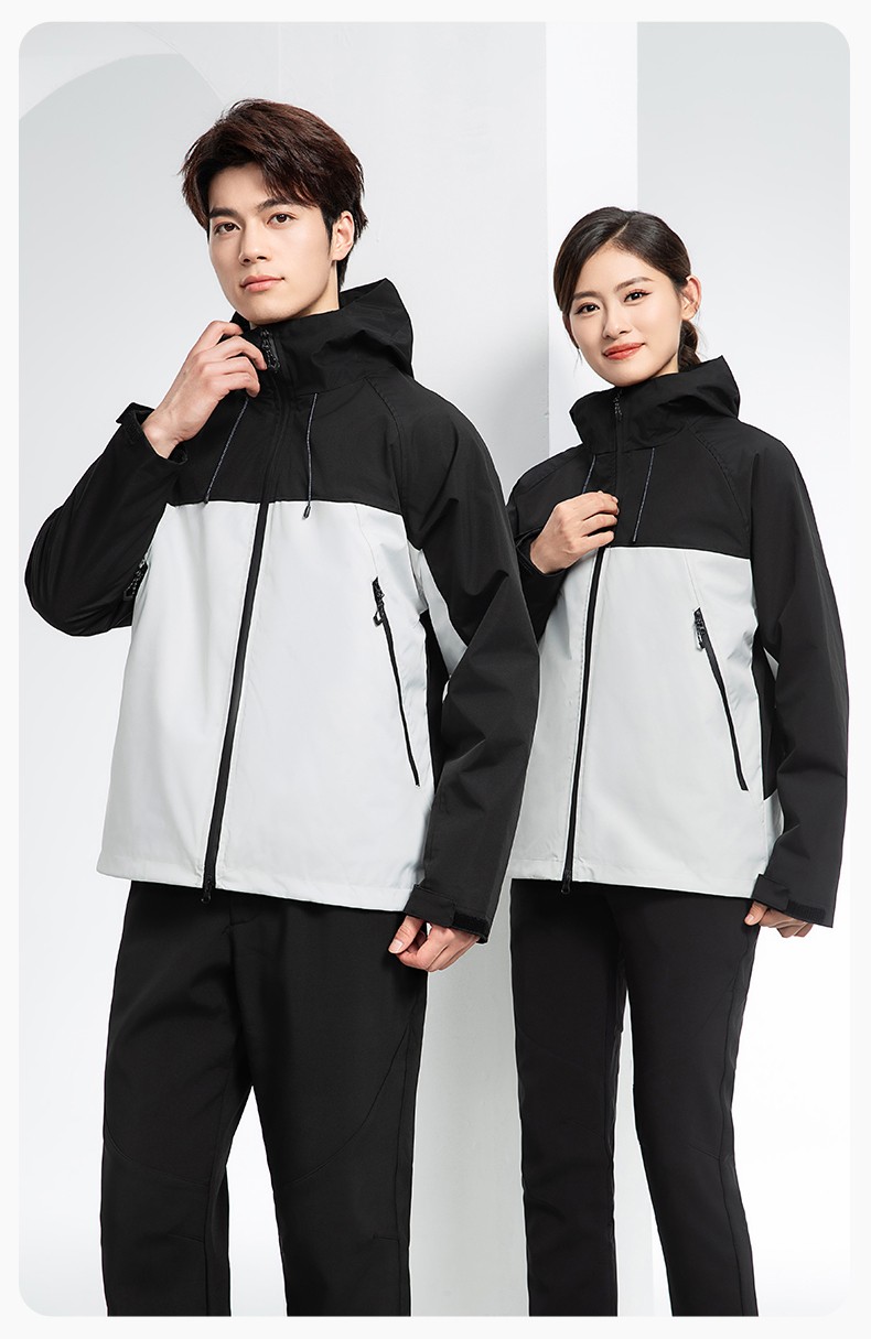 SL-9077 冬季可拆卸沖鋒衣工作服防風防水保暖工裝企業學校工廠團體服定制(圖19)