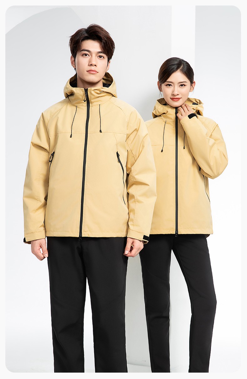 SL-9077 冬季可拆卸沖鋒衣工作服防風防水保暖工裝企業學校工廠團體服定制(圖21)