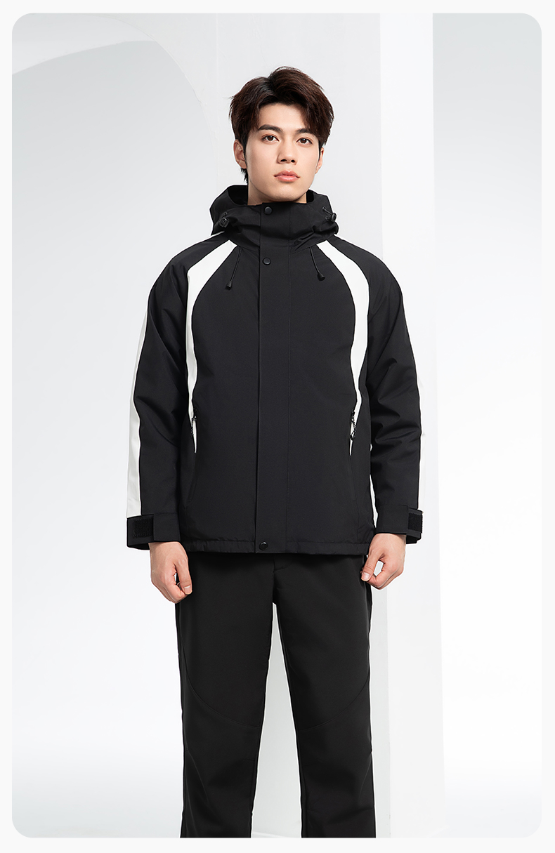 SL-9597 冬季工作服沖鋒衣加絨保暖工裝可拆卸印字定制學校公司超市外套(圖14)