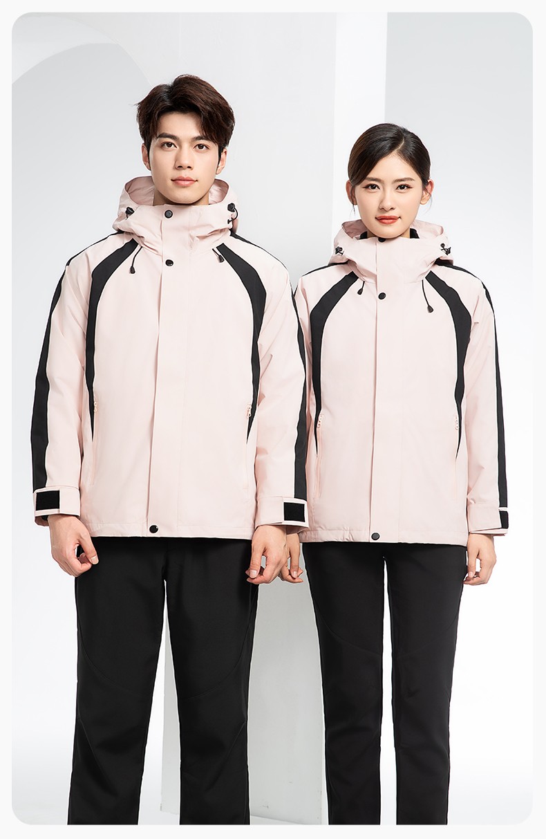 SL-9597 冬季工作服沖鋒衣加絨保暖工裝可拆卸印字定制學校公司超市外套(圖17)