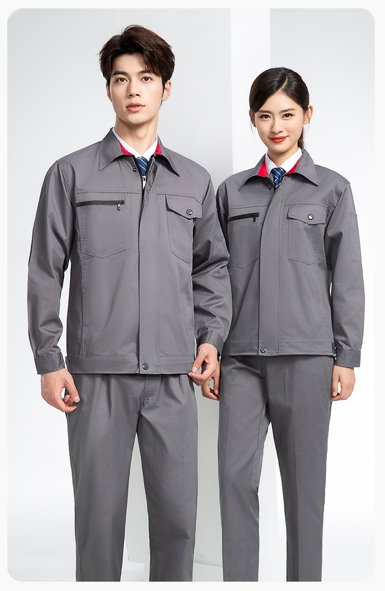 DM8051 長袖秋冬加厚工作服定制印字男耐磨外套加厚冬季帶里襯勞保服上衣(圖20)