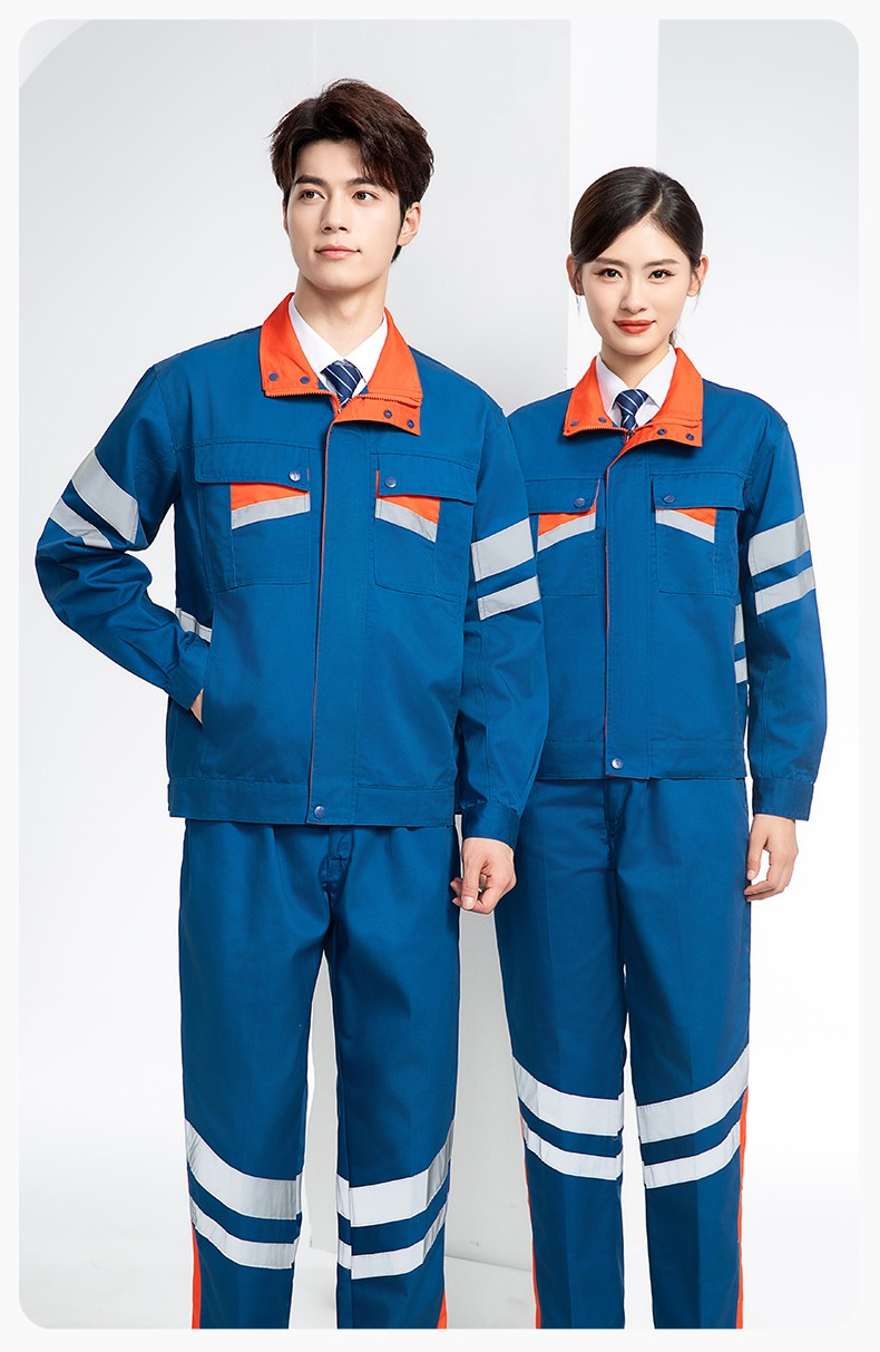 DM20149 春秋反光條長袖工作服男路政環衛園林綠化道路救援反光勞保服定制(圖12)